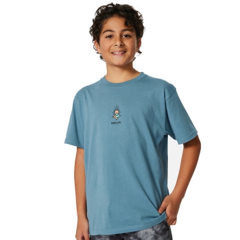 RIP CURL SHRED TEE BOY DUSTY BLUE