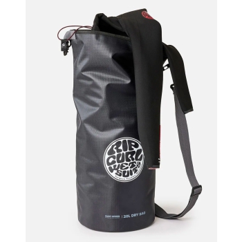 RIP CURL SURF SERIES BARREL BAG BLACK GREY 20L