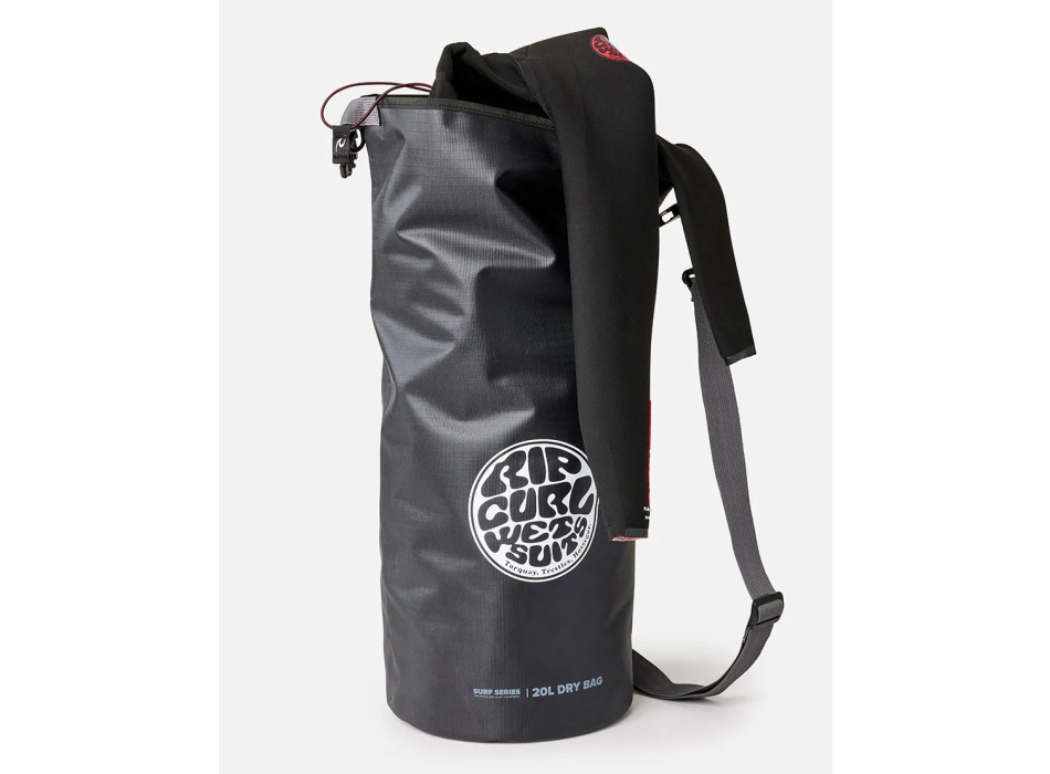 RIP CURL SURF SERIES BARREL BAG BLACK GREY 20L