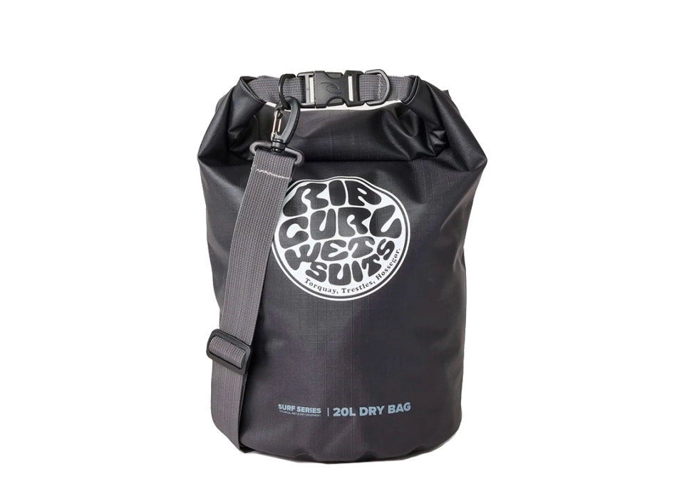 RIP CURL SURF SERIES BARREL BAG BLACK GREY 20L