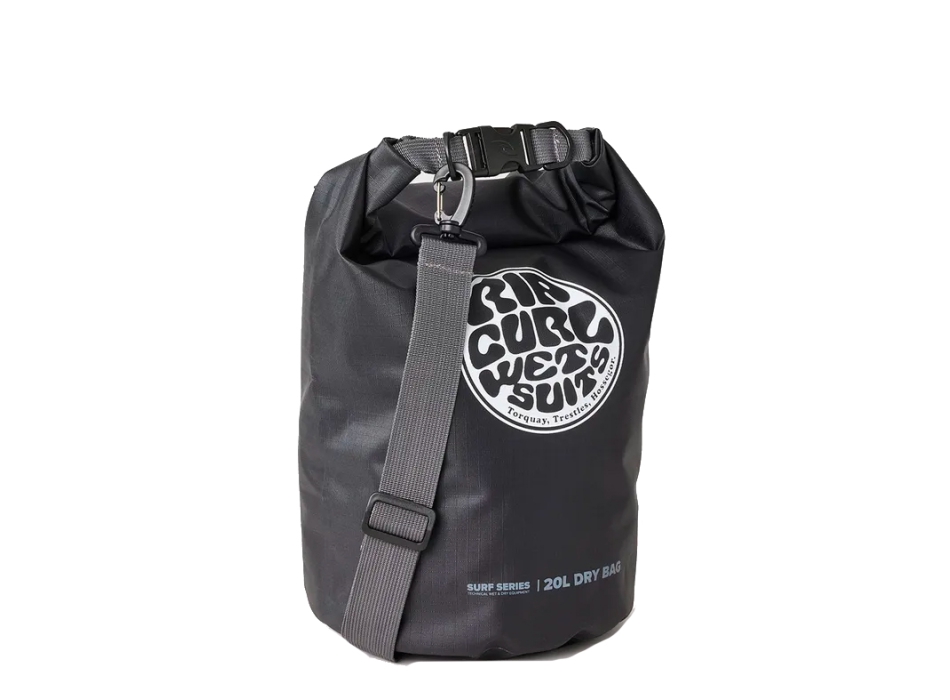 RIP CURL SURF SERIES BARREL BAG BLACK GREY 20L