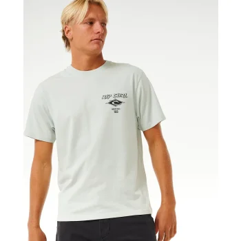 RIP CURL FADE OUT ICON TEE LIGHT GREEN