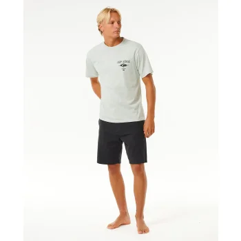 RIP CURL FADE OUT ICON TEE LIGHT GREEN