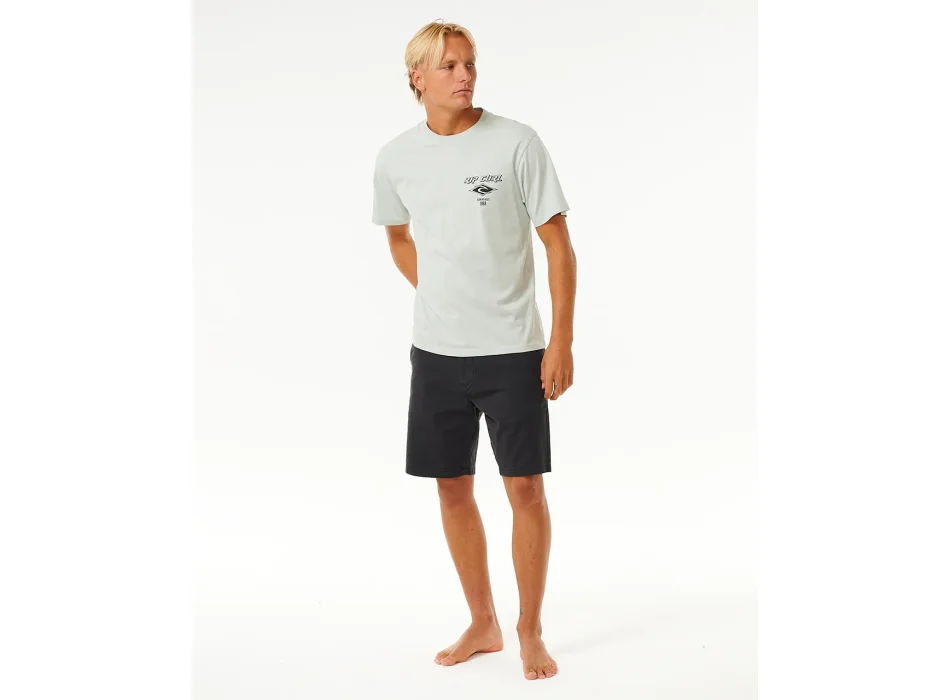 RIP CURL FADE OUT ICON TEE LIGHT GREEN