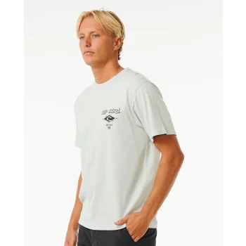 RIP CURL FADE OUT ICON TEE LIGHT GREEN