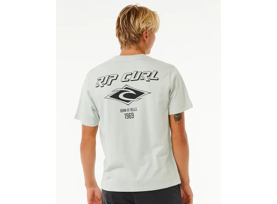 RIP CURL FADE OUT ICON TEE LIGHT GREEN