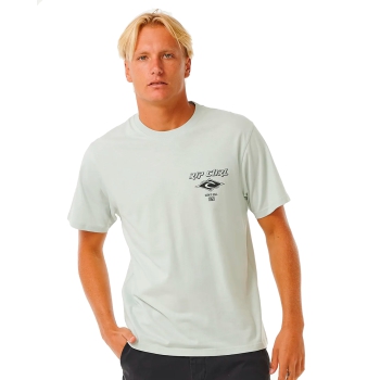 RIP CURL FADE OUT ICON TEE LIGHT GREEN