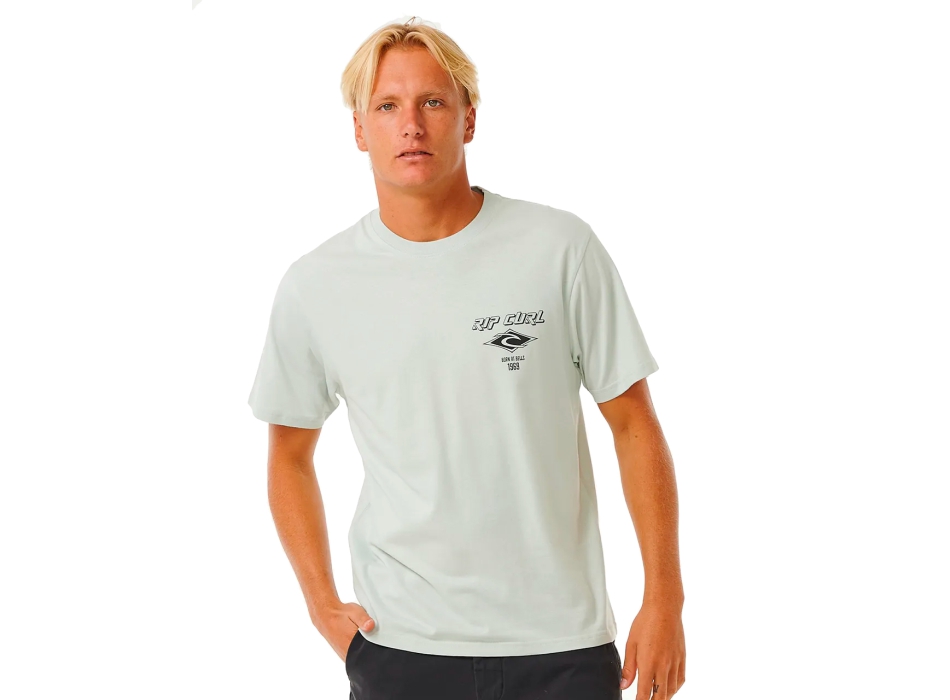 RIP CURL FADE OUT ICON TEE LIGHT GREEN