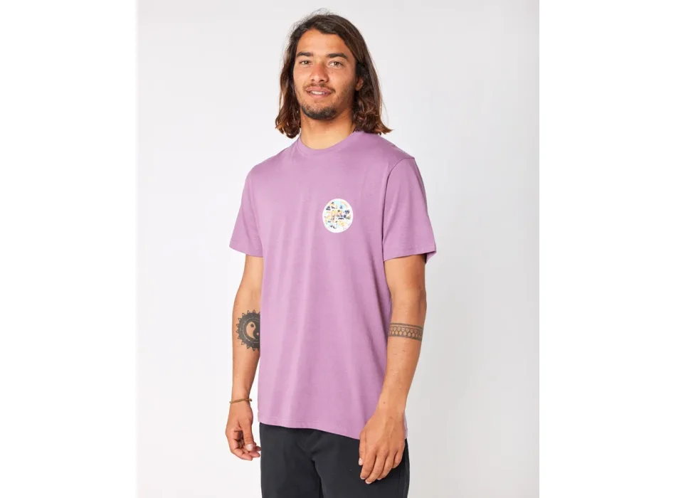 RIP CURL PASSAGE SHORT SLEEVE TEE DUSTY PURPLE