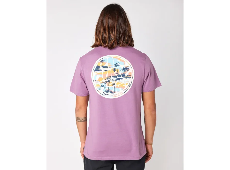 RIP CURL PASSAGE SHORT SLEEVE TEE DUSTY PURPLE