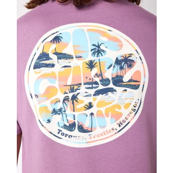 RIP CURL PASSAGE SHORT SLEEVE TEE DUSTY PURPLE