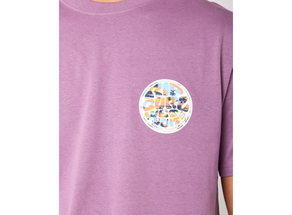 RIP CURL PASSAGE SHORT SLEEVE TEE DUSTY PURPLE