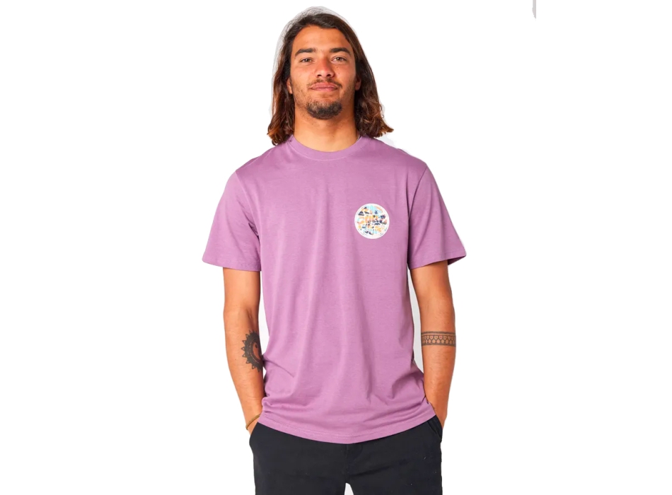 RIP CURL PASSAGE SHORT SLEEVE TEE DUSTY PURPLE