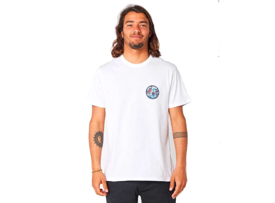 RIP CURL PASSAGE SHORT SLEEVE TEE WHITE