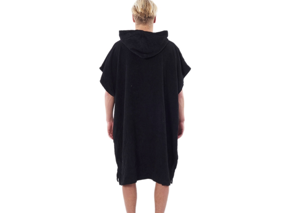 RIP CURL WET AS HOODED PONCHO BLACK