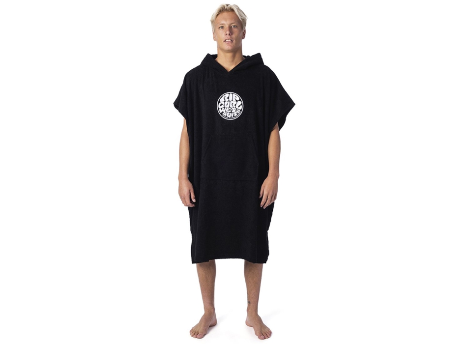 RIP CURL WET AS HOODED PONCHO BLACK