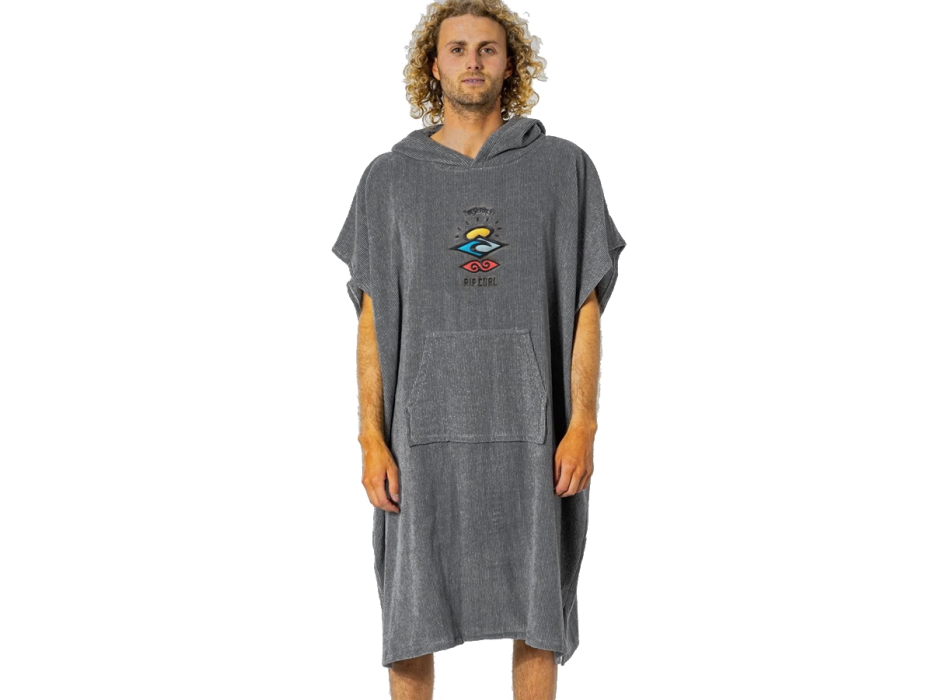 RIP CURL WET AS HOODED PONCHO GREY