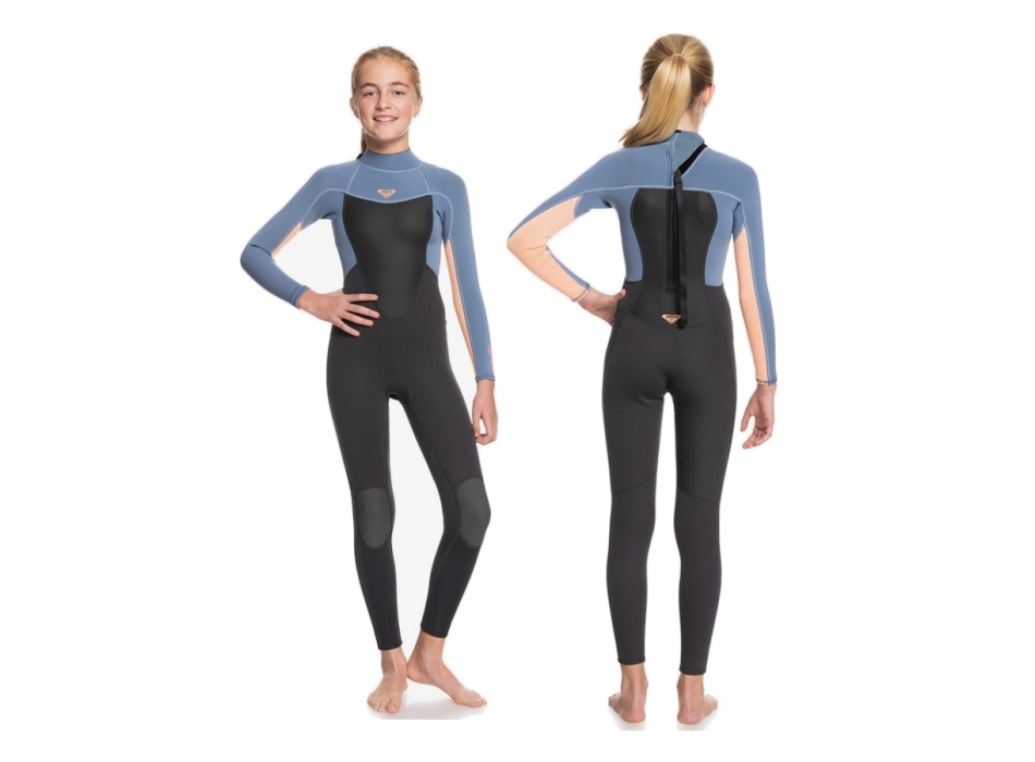 ROXY 4/3 PROLOGUE BACK ZIP WETSUIT FOR GIRLS 2-16 YRS