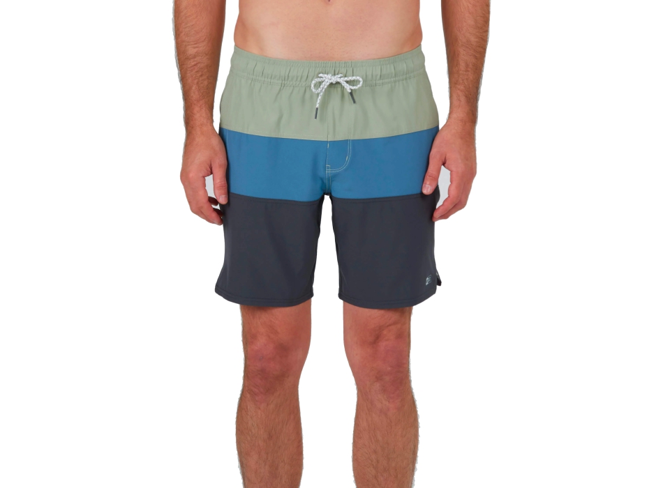 SALTY CREW BEACONS 2 ELASTIC BOARDSHORTS 18" DUSTY SAGE