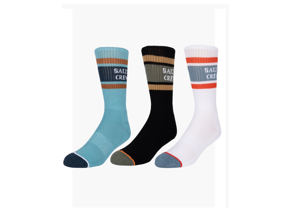 SALTY CREW BEACONS SOCK 3 PACK SET