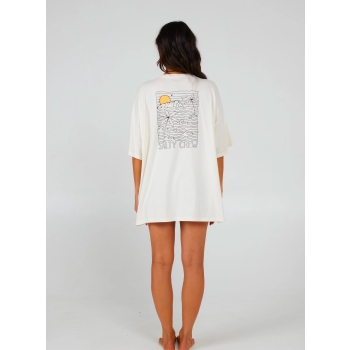 SALTY CREW JOY COVER UP TEE OFF WHITE