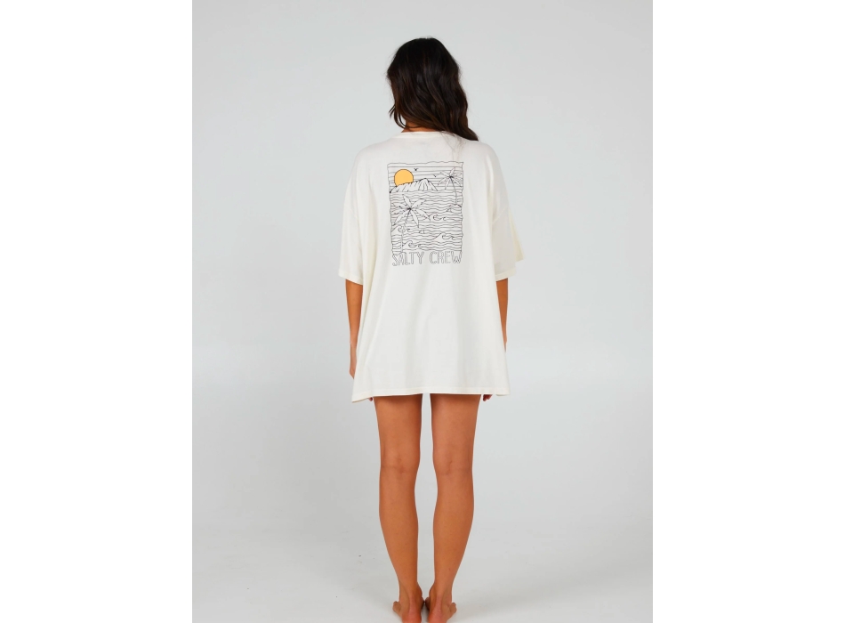 SALTY CREW JOY COVER UP TEE OFF WHITE