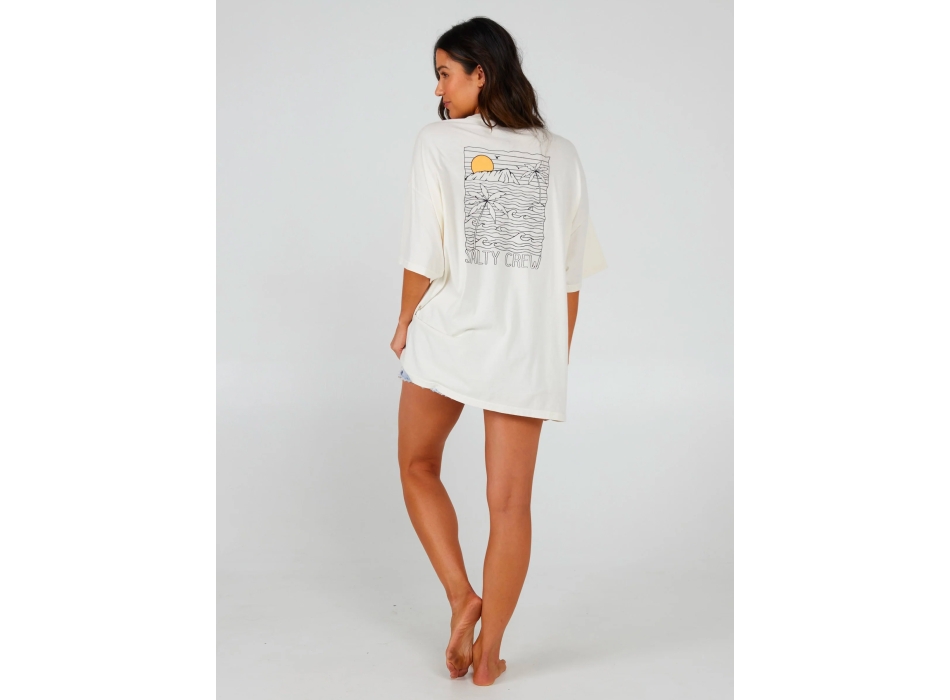 SALTY CREW JOY COVER UP TEE OFF WHITE