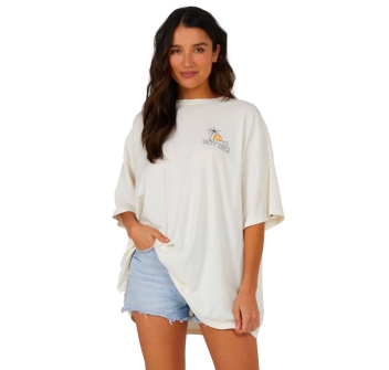 SALTY CREW JOY COVER UP TEE OFF WHITE