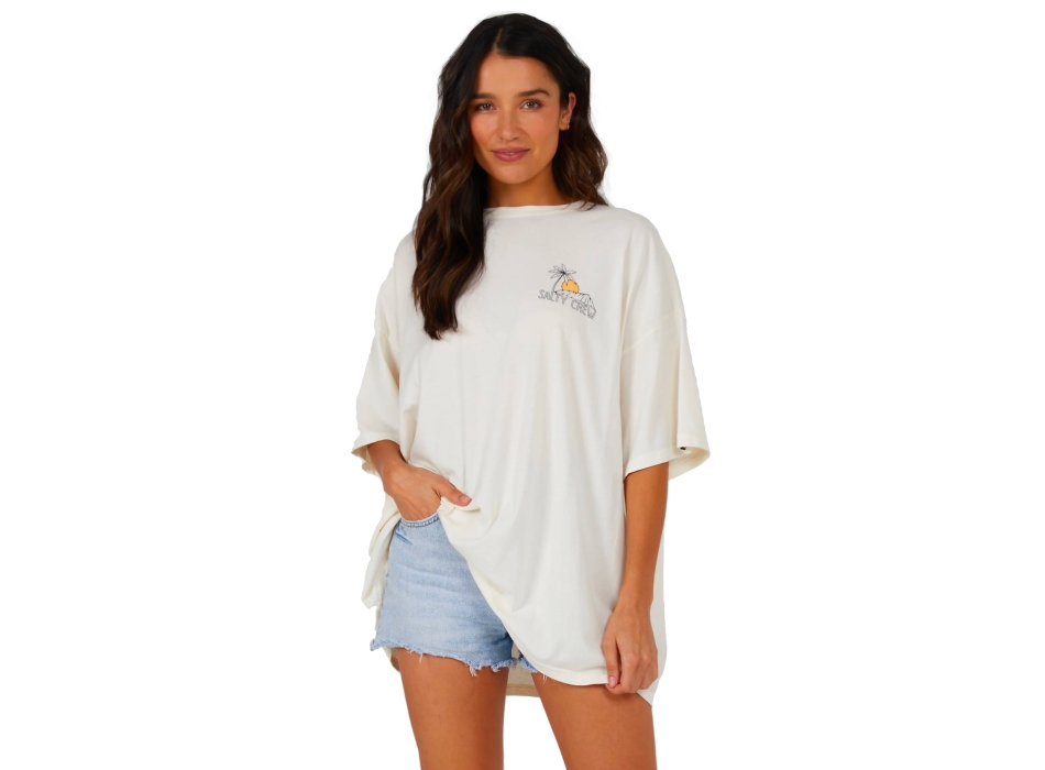 SALTY CREW JOY COVER UP TEE OFF WHITE