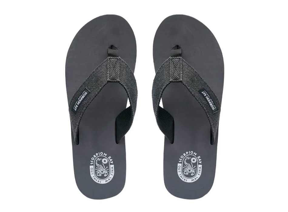 SCORPION BAY FLIP FLOP COTTON STREET CHARCOAL WHITE