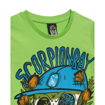 SCORPION BAY T-SHIRT ARMY SKULL LIME