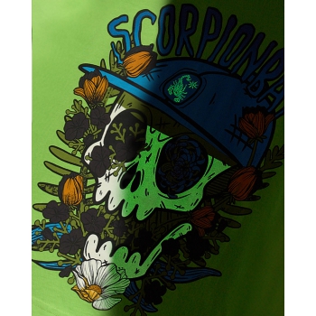 SCORPION BAY T-SHIRT ARMY SKULL LIME