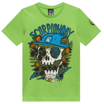 SCORPION BAY T-SHIRT ARMY SKULL LIME