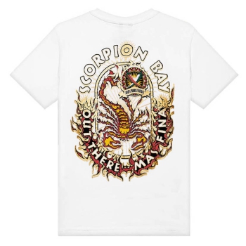 SCORPION BAY T-SHIRT LOGO Y FUEGO WHITE