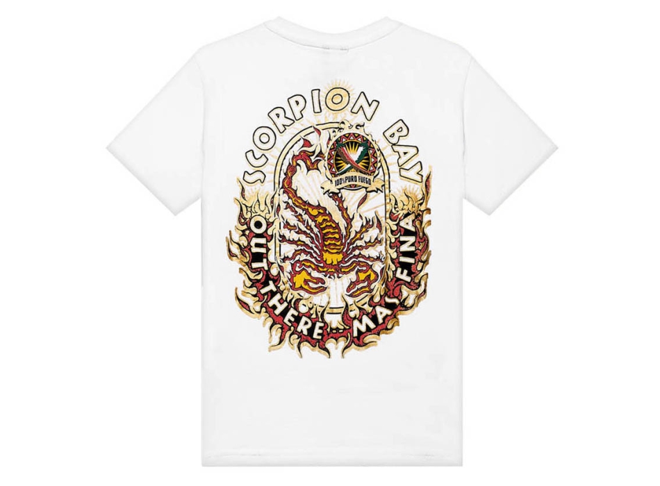 SCORPION BAY T-SHIRT LOGO Y FUEGO WHITE