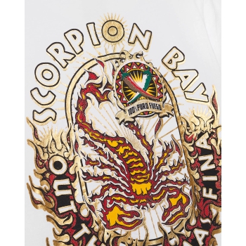 SCORPION BAY T-SHIRT LOGO Y FUEGO WHITE