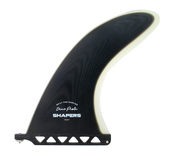 SHAPERS LONGBOARD FIN 10" DANE PIOLI BLACK CLEAR