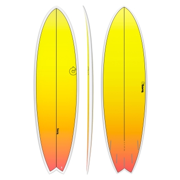 TORQ TET 6'6" FISH RETRO FADE YELLOW ORANGE