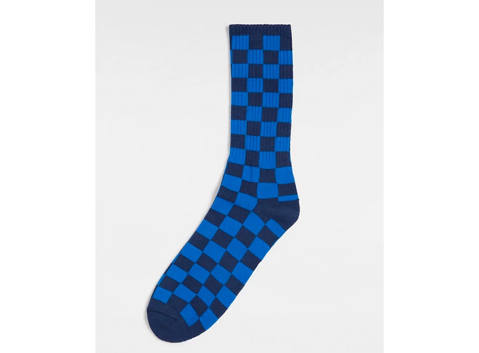 VANS SOCKS CHECKERBOARD CREW BLUE