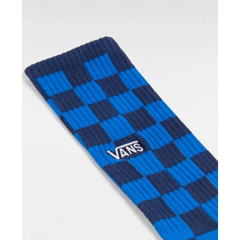 VANS SOCKS CHECKERBOARD CREW BLUE