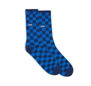 VANS SOCKS CHECKERBOARD CREW BLUE