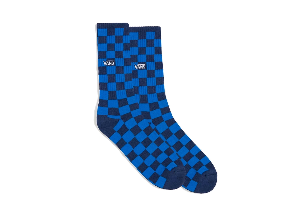 VANS SOCKS CHECKERBOARD CREW BLUE