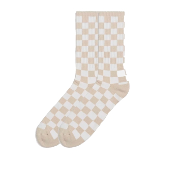 VANS SOCKS CHECKERBOARD CREW OATMEAL