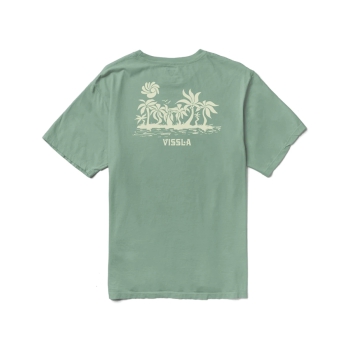 VISSLA WAVE RACERS ORGANIC POCKET TEE JADE